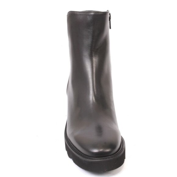 Luca Grossi 3950 Black Leather Ankle Heel Boots - Picture 7 of 8